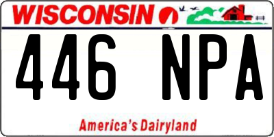 WI license plate 446NPA