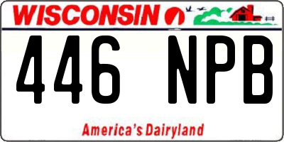WI license plate 446NPB