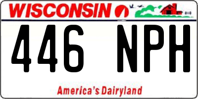 WI license plate 446NPH