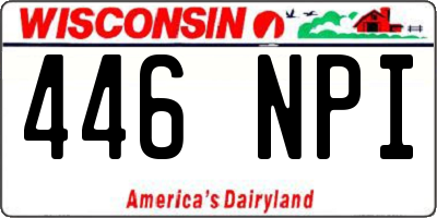 WI license plate 446NPI
