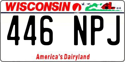 WI license plate 446NPJ