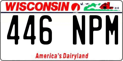 WI license plate 446NPM