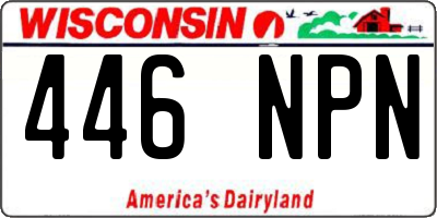 WI license plate 446NPN