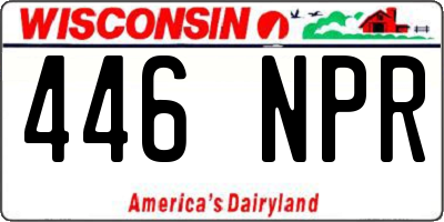 WI license plate 446NPR