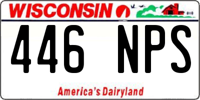 WI license plate 446NPS