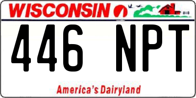 WI license plate 446NPT