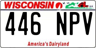 WI license plate 446NPV