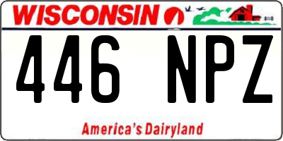 WI license plate 446NPZ