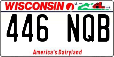 WI license plate 446NQB