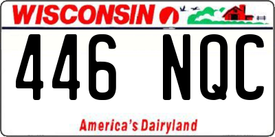 WI license plate 446NQC