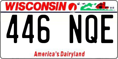 WI license plate 446NQE