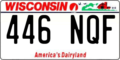 WI license plate 446NQF