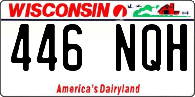 WI license plate 446NQH