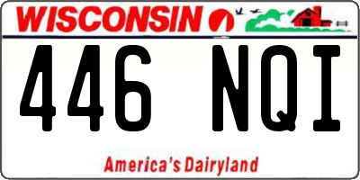 WI license plate 446NQI