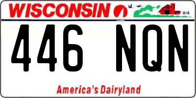 WI license plate 446NQN