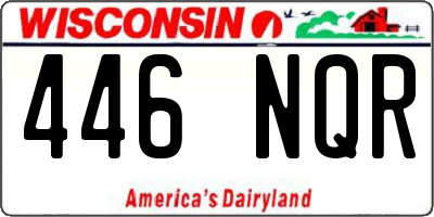 WI license plate 446NQR