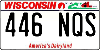 WI license plate 446NQS
