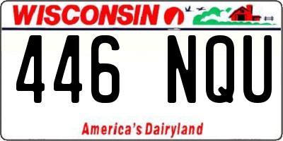 WI license plate 446NQU
