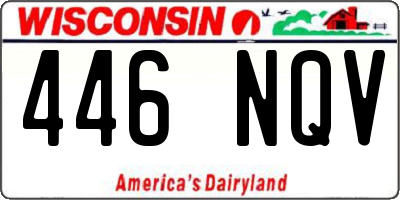 WI license plate 446NQV
