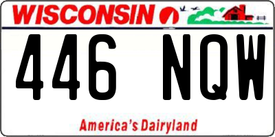 WI license plate 446NQW
