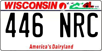 WI license plate 446NRC