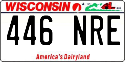 WI license plate 446NRE