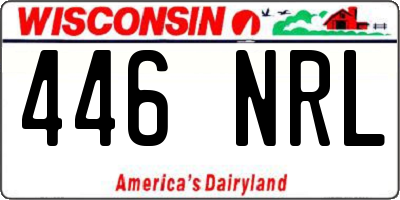 WI license plate 446NRL