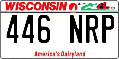 WI license plate 446NRP