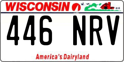 WI license plate 446NRV