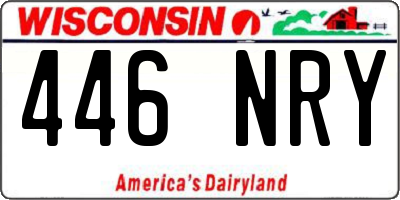 WI license plate 446NRY