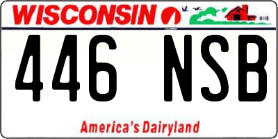 WI license plate 446NSB