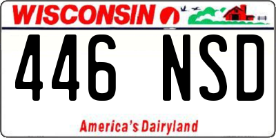 WI license plate 446NSD