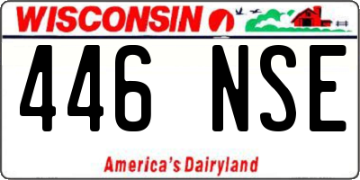 WI license plate 446NSE