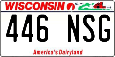 WI license plate 446NSG