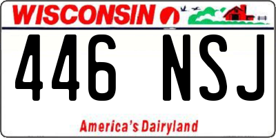 WI license plate 446NSJ