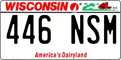 WI license plate 446NSM