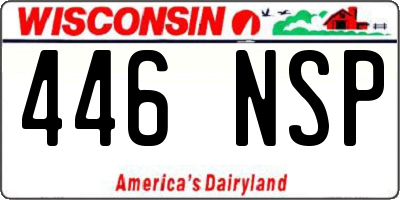 WI license plate 446NSP