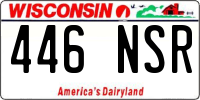 WI license plate 446NSR