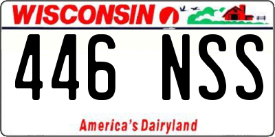WI license plate 446NSS