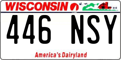 WI license plate 446NSY