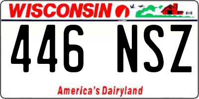 WI license plate 446NSZ
