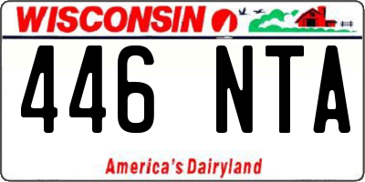 WI license plate 446NTA