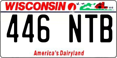 WI license plate 446NTB