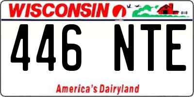 WI license plate 446NTE