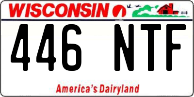 WI license plate 446NTF