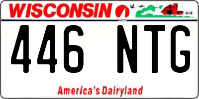 WI license plate 446NTG
