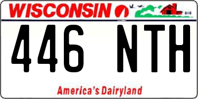 WI license plate 446NTH