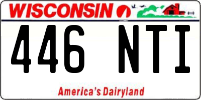 WI license plate 446NTI