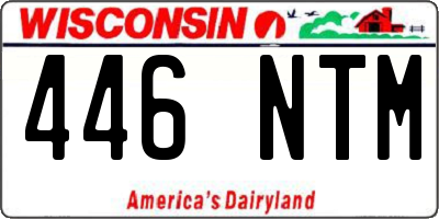 WI license plate 446NTM