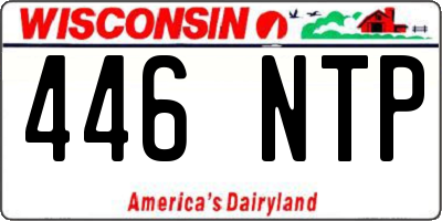WI license plate 446NTP